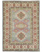 4x6 Gray Kuba Afghan Hand Knotted Wool Area Rug
